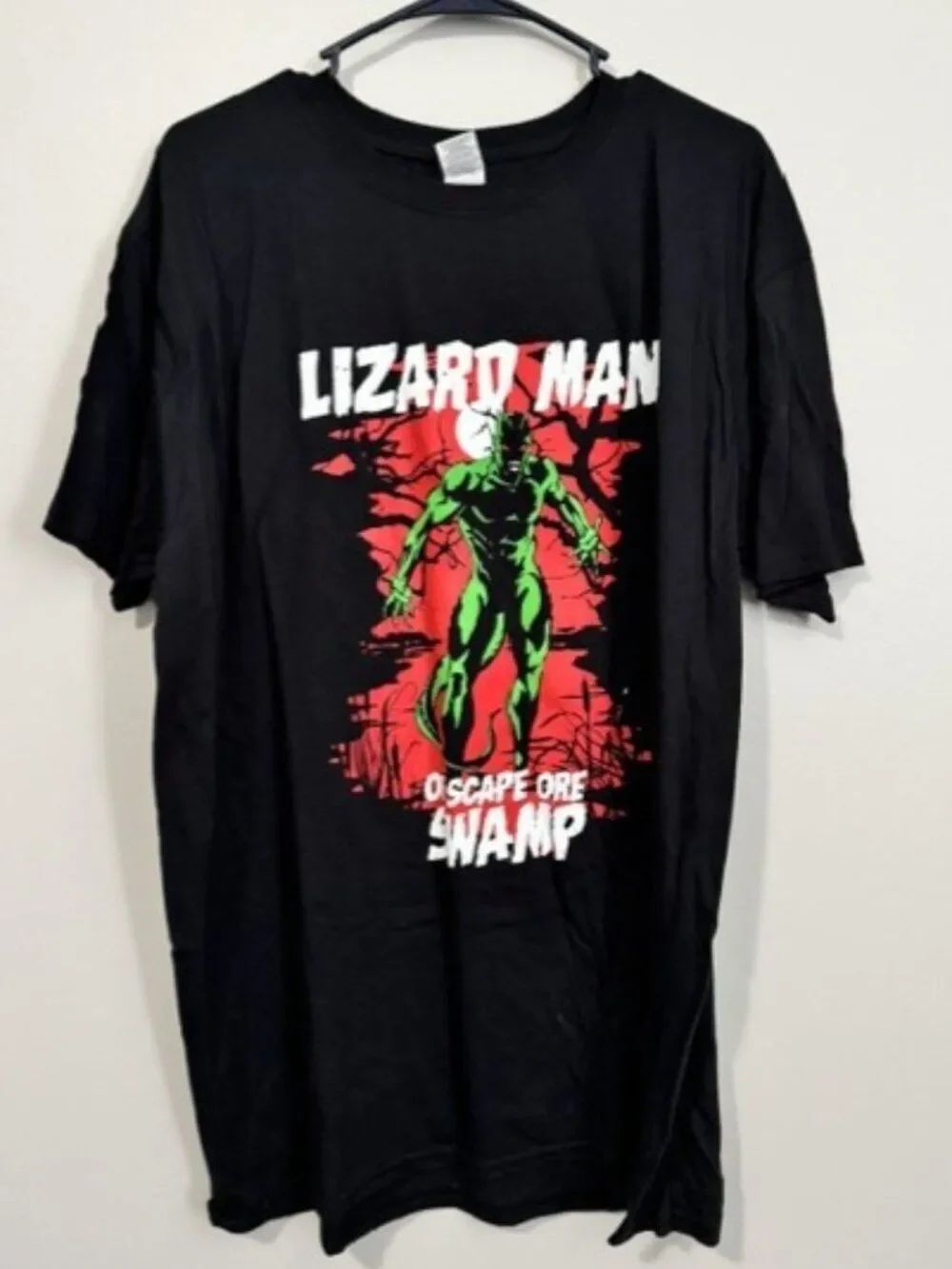 Men's Gildan Short Sleeve T Shirt Lizard Man of Scape Ore Swamp Size XL